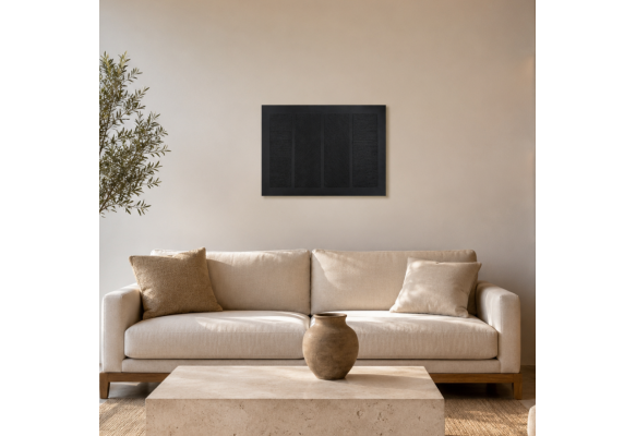 Linea Modern Dokulu Tablo Siyah 50×70 cm